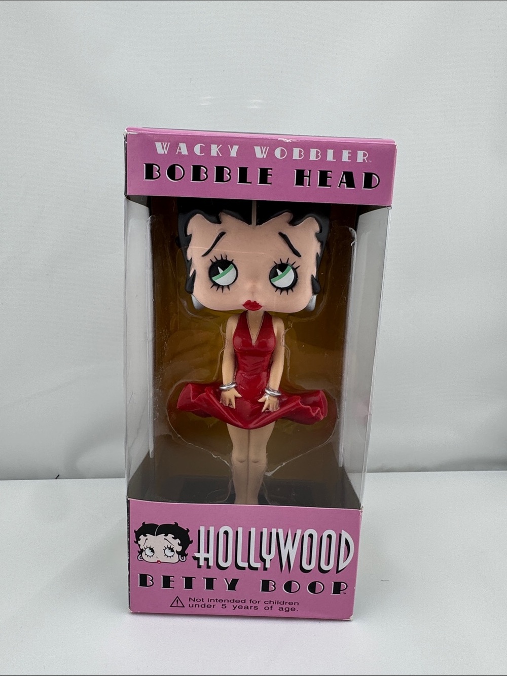 Betty Boop Pink Box Red Dress Bobble Head